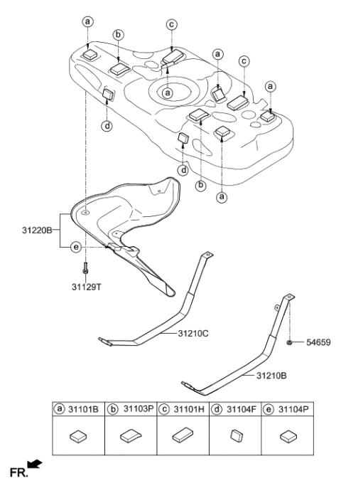 2019 Hyundai Elantra US Alabama made Fuel System Diagram 2