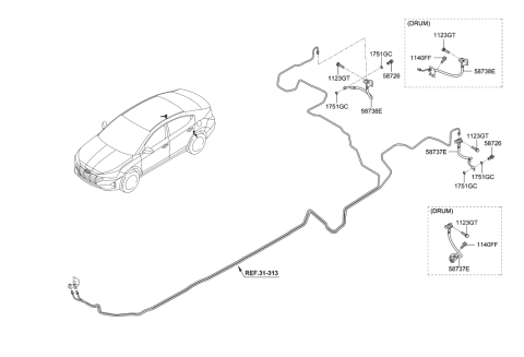 2020 Hyundai Elantra Brake Fluid Line Diagram 2