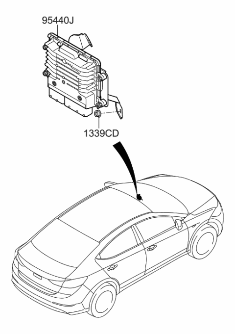 2020 Hyundai Elantra US Alabama made Transmission Control Unit Diagram