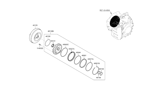 2020 Hyundai Elantra US Alabama made Oil Pump & TQ/Conv-Auto Diagram 1