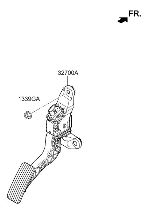 2020 Hyundai Elantra US Alabama made Accelerator Pedal Diagram