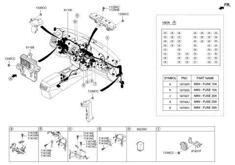 2014 Hyundai Genesis Wiring Assembly-Main Diagram for 91124-B1241