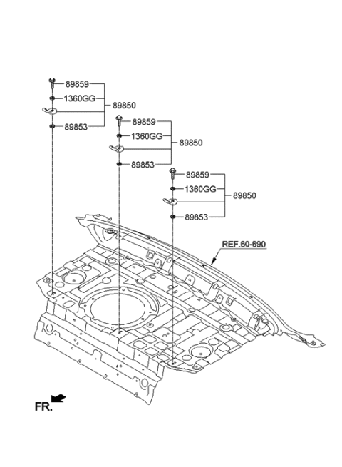 2016 Hyundai Genesis Child Rest Holder Diagram