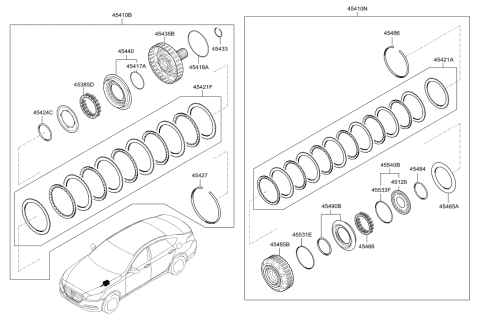 2014 Hyundai Genesis New Body Style Transaxle Clutch - Auto Diagram 1