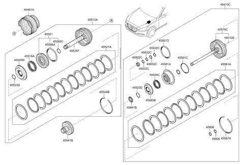 2014 Hyundai Genesis New Body Style Transaxle Clutch - Auto Diagram 2