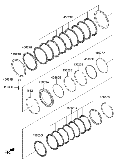 2014 Hyundai Genesis New Body Style Transaxle Brake-Auto Diagram 1