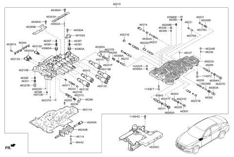 2015 Hyundai Genesis Transmission Valve Body Diagram 2