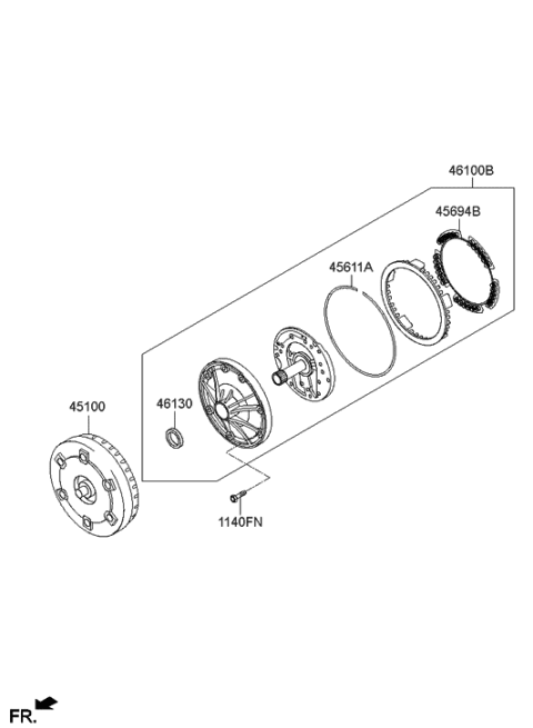 2014 Hyundai Genesis New Body Style Oil Pump & TQ/Conv-Auto Diagram 2