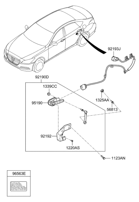 2014 Hyundai Genesis Ball Joint Diagram for 43784-B1090