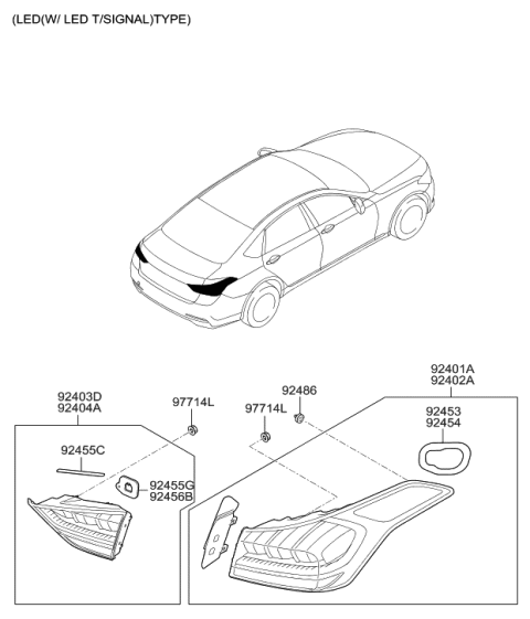 2015 Hyundai Genesis Rear Combination Lamp Diagram 2