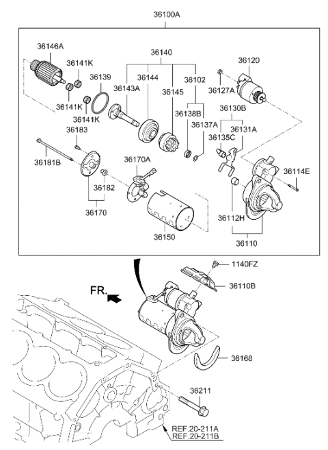 2015 Hyundai Genesis Starter Diagram 1