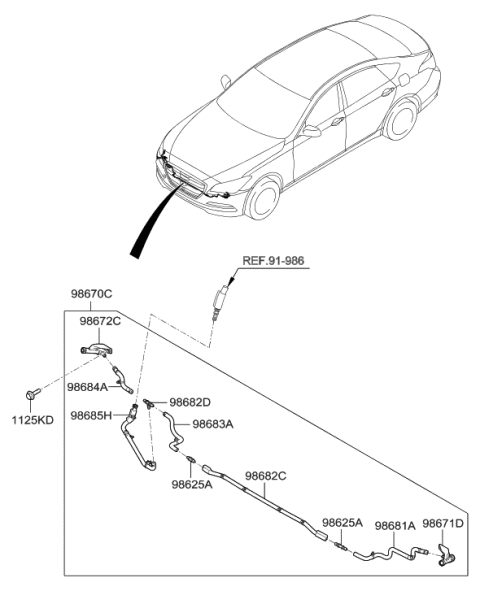 2014 Hyundai Genesis New Body Style Head Lamp Diagram 4