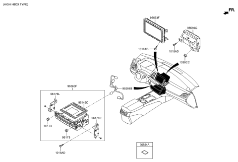 2015 Hyundai Genesis Unit Assembly-M.T.S Diagram for 96510-B1501