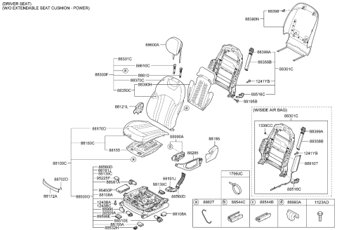 2014 Hyundai Genesis New Body Style Front Seat Diagram 2