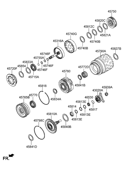 2014 Hyundai Genesis New Body Style Transaxle Gear - Auto Diagram 1