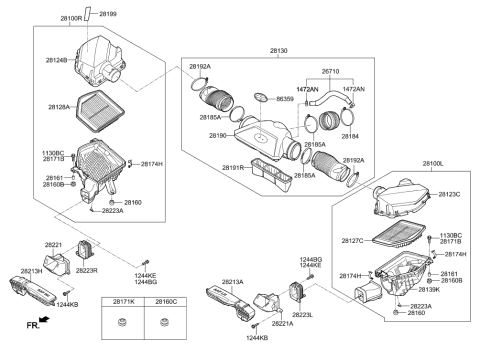 2016 Hyundai Genesis Air Cleaner Diagram 2