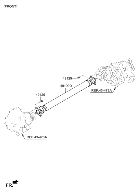 2015 Hyundai Genesis Propeller Shaft Diagram 1