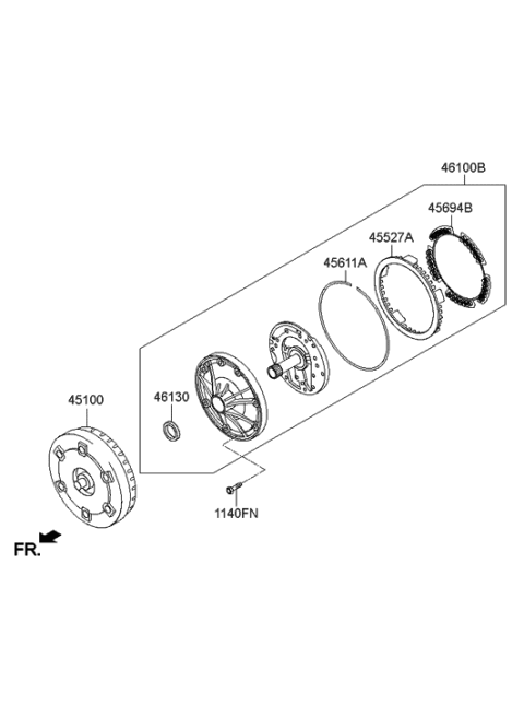 2014 Hyundai Genesis Oil Pump & TQ/Conv-Auto Diagram 1