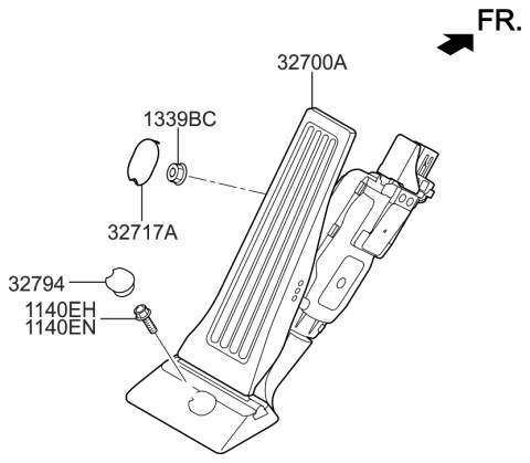 2014 Hyundai Genesis New Body Style Accelerator Pedal Diagram