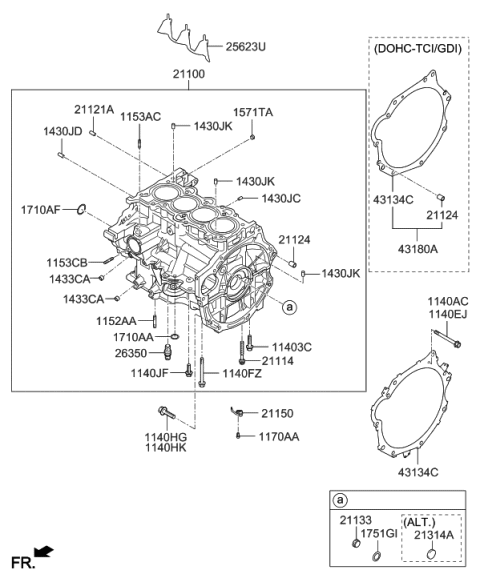 2016 Hyundai Veloster Cylinder Block Diagram