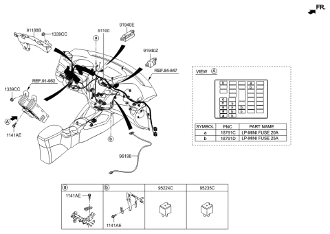 1991 Hyundai Scoupe Relay Assembly-Stop Signal Diagram for 95240-2W000