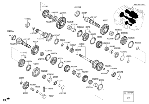 2017 Hyundai Veloster Transaxle Gear-Manual Diagram 7