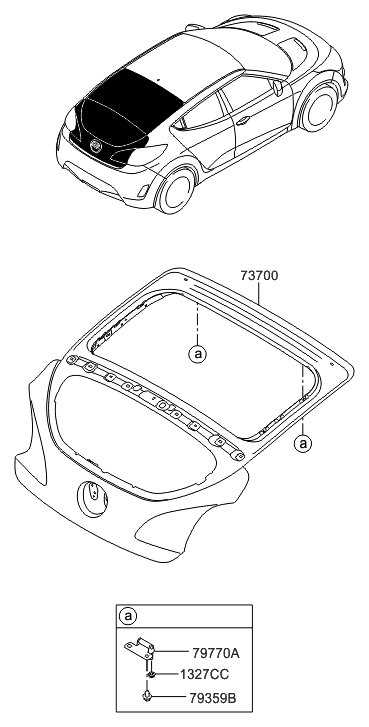 2016 Hyundai Veloster Tail Gate Diagram