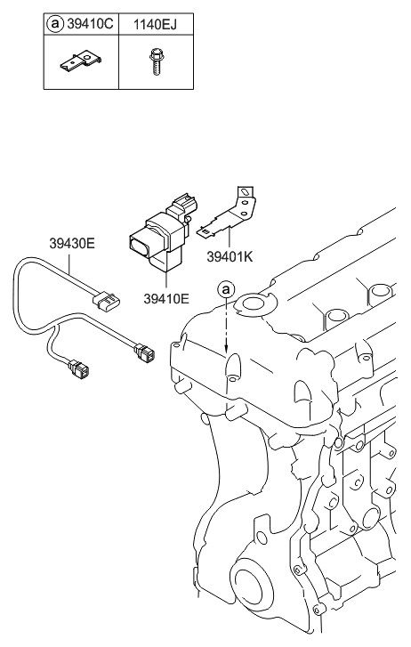 2017 Hyundai Veloster Bracket-WGV Diagram for 39420-2B350