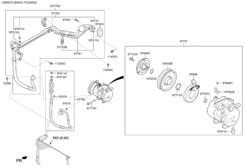 1992 Hyundai Scoupe Tube-Liquid Diagram for 97761-2V750
