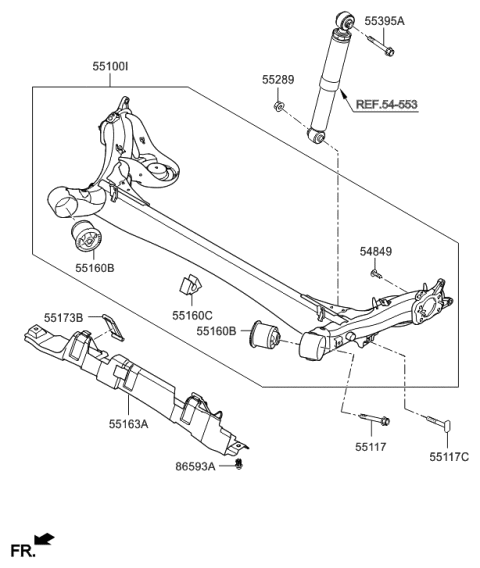 2016 Hyundai Veloster Rear Suspension Control Arm Diagram