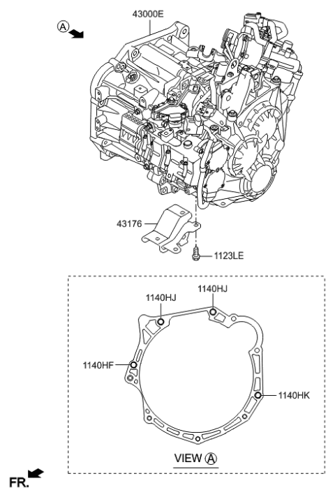 2017 Hyundai Veloster Transaxle Assy-Manual Diagram 4