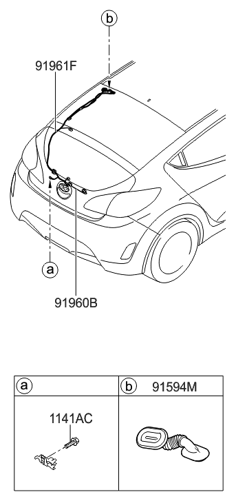 2015 Hyundai Veloster GROMMET Diagram for 91981-2V200