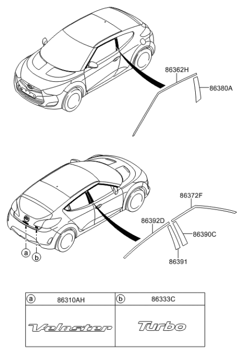 2016 Hyundai Veloster Emblem Diagram