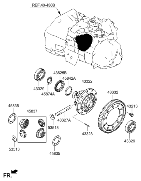 2015 Hyundai Veloster Transaxle Gear-Manual Diagram 7