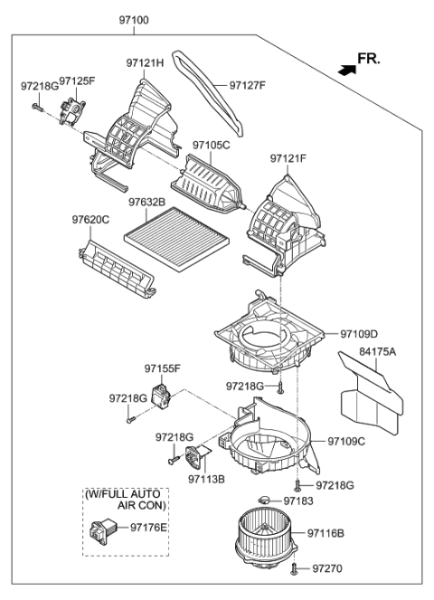 2016 Hyundai Veloster Heater System-Heater & Blower Diagram 2