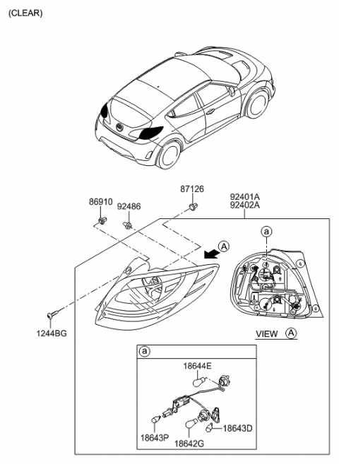 2015 Hyundai Veloster Rear Combination Lamp Diagram 2