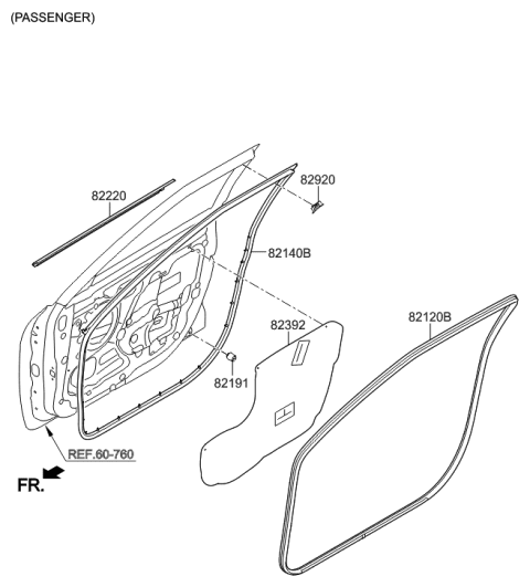 2015 Hyundai Veloster Front Door Moulding Diagram 2