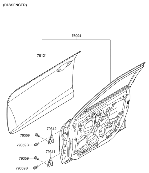 2015 Hyundai Veloster Front Door Panel Diagram 2