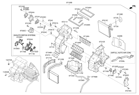 2016 Hyundai Veloster Heater System-Heater & Blower Diagram 1