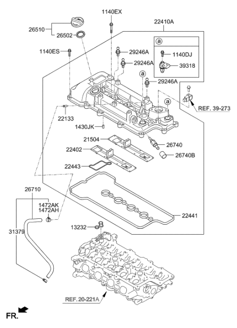 2016 Hyundai Veloster Rocker Cover Diagram