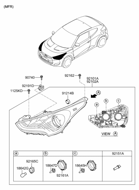 2017 Hyundai Veloster Head Lamp Diagram 2