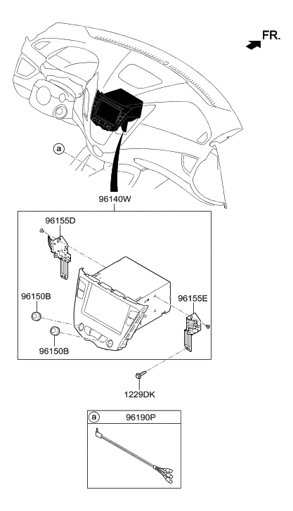 2016 Hyundai Veloster Jack Cable Assembly-Av Diagram for 96190-1F220