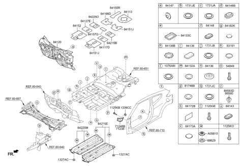 2017 Hyundai Veloster Isolation Pad & Plug Diagram