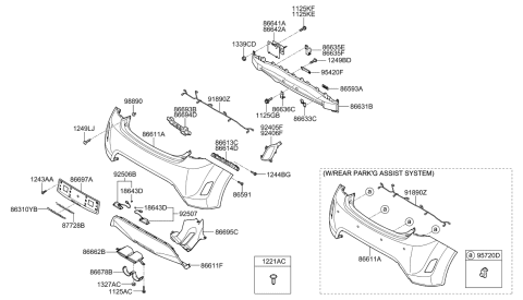 2017 Hyundai Veloster Wiring Harness-BWS Extension Diagram for 91890-2V022