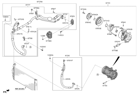 2021 Hyundai Veloster N Air conditioning System-Cooler Line Diagram