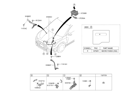 2022 Hyundai Veloster N Protector-Wiring Diagram for 91961-K9800