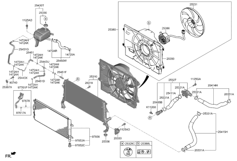 2021 Hyundai Veloster N Fan-Cooling Diagram for 25231-K9600