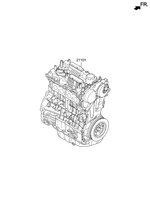 2021 Hyundai Veloster N Engine Assembly-Sub Diagram for 1T05T-2GA14-F