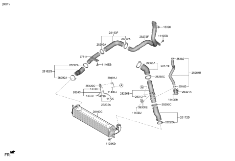 2021 Hyundai Veloster N Turbocharger & Intercooler Diagram 2