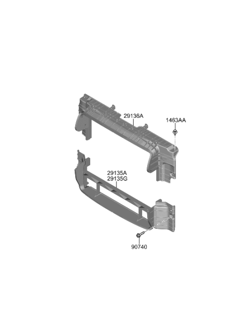 2020 Hyundai Veloster N Guard-Air Diagram for 29136-K9500